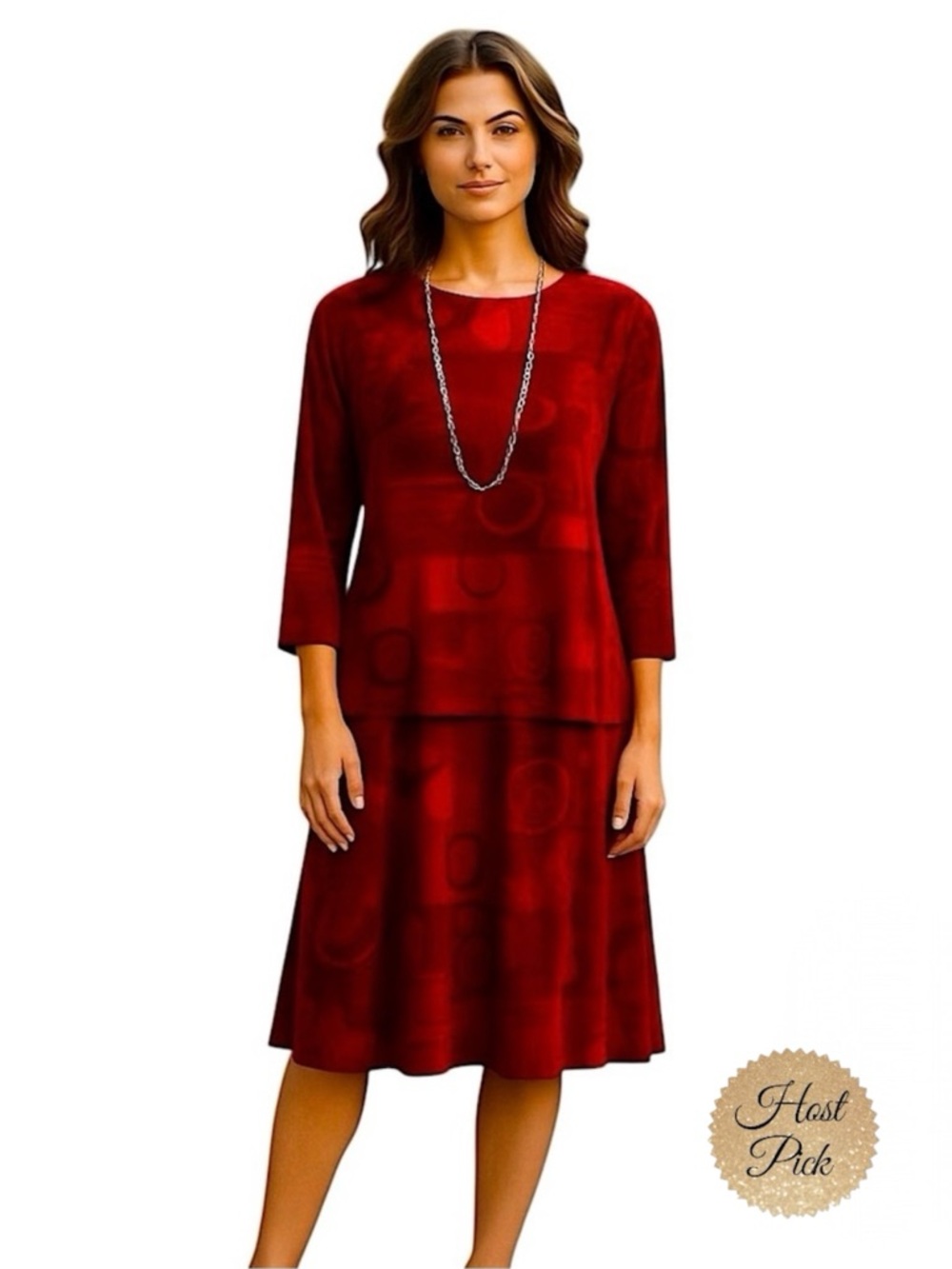 CITIKNIT Geoprint Tunic -n- Skirt Set